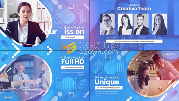 PR公司宣传片模板-企业发展历程时间线幻灯片Corporate Business Timeline Slideshow