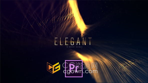 PR模板-奢华闪耀粒子光线动画宣传视频Lines Titles