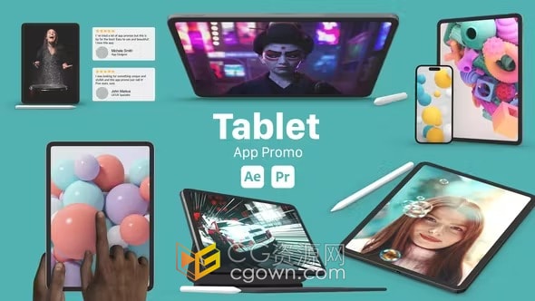 智能手机平板电脑设备应用程序APP介绍宣传片-AE与PR模板