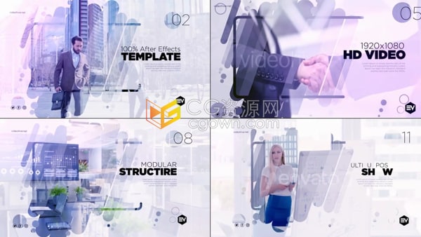 PR模板-干净简约通用现代企业宣传片Modern Corporate Slideshow3