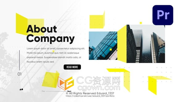 PR模板-业务演示宣传片会议创意机构数据UI动态活动互联网团队合作介绍视频