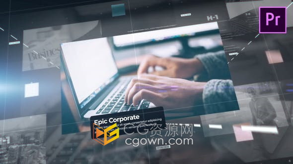 PR模板-创建公司商业会议幻灯片史诗纪录片时间表历史技术公司宣传视频