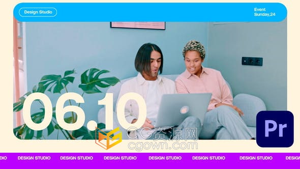 PR模板-3个时尚公司介绍博主品牌商业宣传海报短视频文本动画