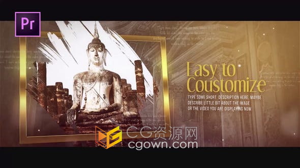 PR模板-历史幻灯片革命时代回忆战争照片动画纪录片宣传视频