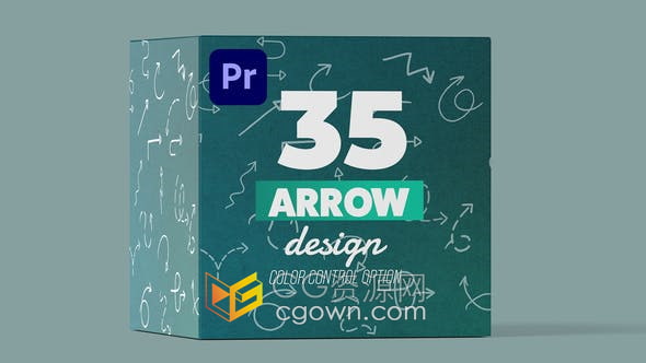 PR模板-35种不同动画效果线条箭头元素视频Arrow Pack