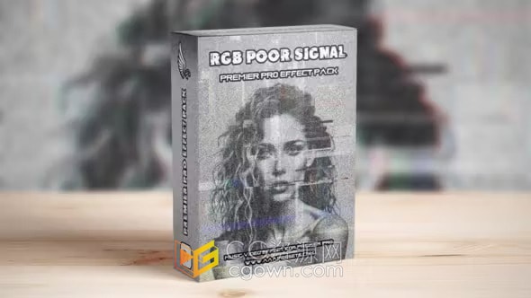 RGB信号干扰扭曲故障毛刺效果音乐视频过渡–PR模板