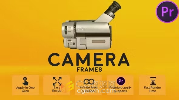 10种录制模式效果叠加摄影摄像录像带效果-PR模板