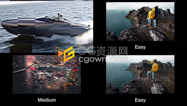 40个毛刺快速转场特效制作抖音短视频小故障过渡效果-PR预设