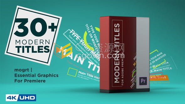 PR预设/AE模板-30+现代企业介绍网站展示4K创意文字标题动画免费下载