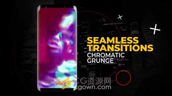 16种适垂直半色调Grunge炫酷创意的动画过渡效果-PR模板