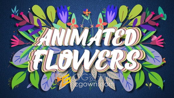 PR模板-4K分辨率36种花卉动画效果制作Animated Flowers