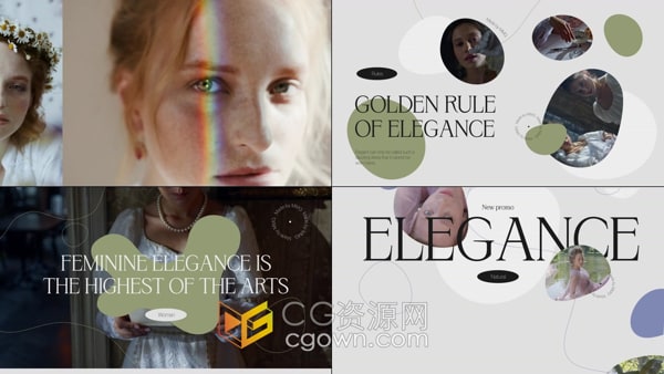 PR模板-温馨优雅时尚美容服装宣传视频企业活动开场白Elegant Slideshow