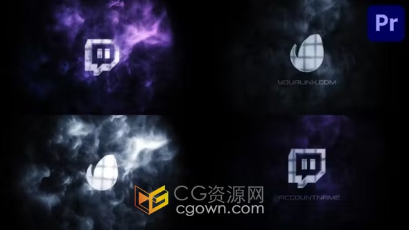 雾气背景神秘的烟雾LOGO动画-PR模板免费下载