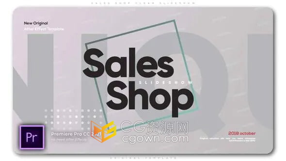 AE与PR模板-何商品产品广告现代幻灯片杂志期刊促销时装时尚市场视频