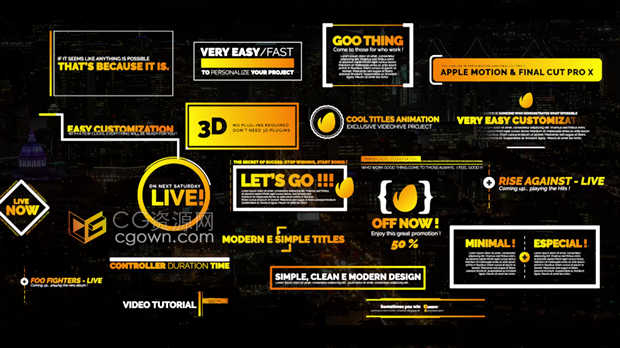 20组4K分辨率视频字幕动画文字标题设计效果PR预设与AE模板免费下载