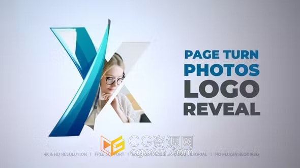 LOGO遮罩照片动画演绎标志视频片头-PR模板