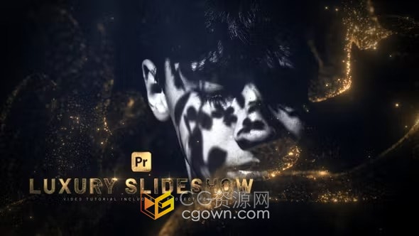 粒子特效金色标题宣传介绍颁奖典礼活动开场-PR模板