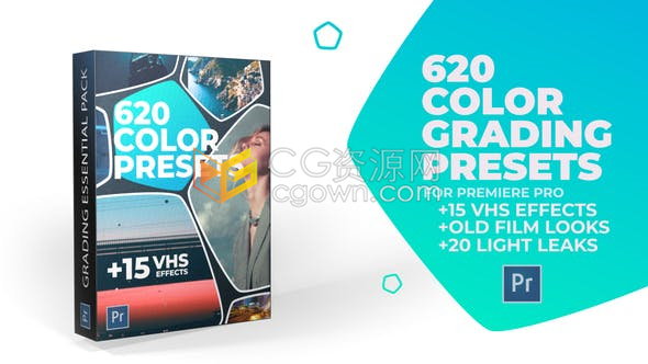 620组LUTs调色预设婚礼城市旅游航拍复古风格+老电影噪点VHS特效视频素材-PR模板下载