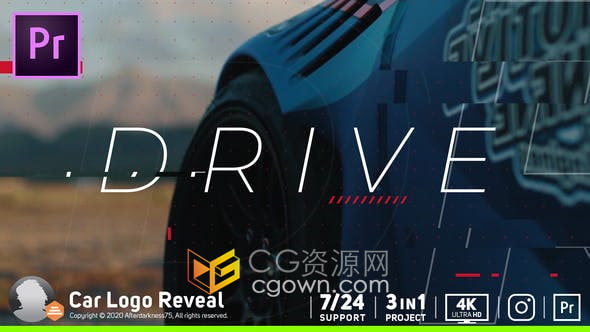 AE与PR模板-赛车汽车运动赛事开场视频汽车媒体宣传片头