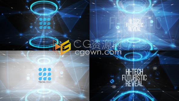 PR模板下载高科技全息平视显示器未来科幻动画LOGO视频片头商业企业网络游戏