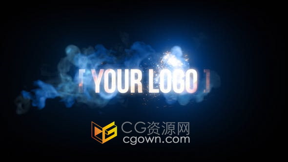 Premiere模板-彩色烟雾粒子动画LOGO视频片头效果