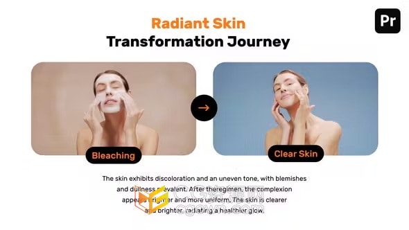 展示化妆产品使用效果前后对比视频-PR模板下载