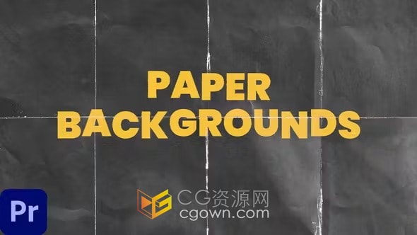 12个动画背景包括折叠皱纸复古牛皮纸报纸纹理视频-PR模板