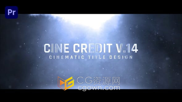 PR模板-电影片名演员名字介绍动画光效烟雾光效金属标题