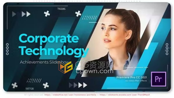 PR视频宣传模板-制作公司宣传片企业技术成就幻灯片现代商业论坛开场白