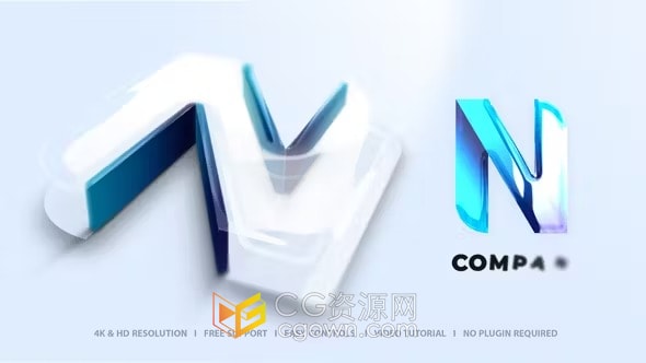 闪亮光泽现代商业品牌LOGO动画展示-PR模板