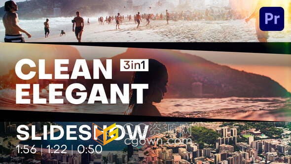 PR模板-现代过渡干净优雅照片幻灯片视频相册制作