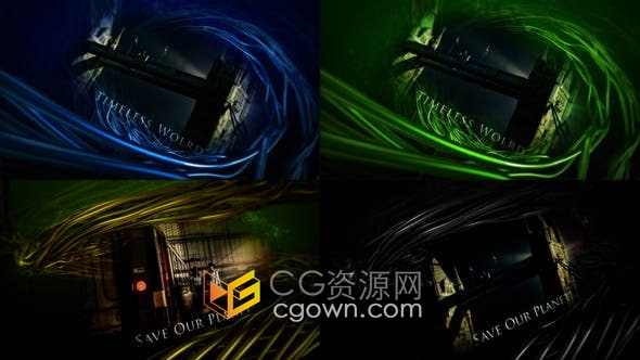 PR模板-抽象长生物三维场景动画介绍宣传片视频效果