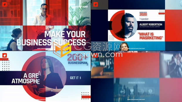 商业论坛商务会议智能演示业务活动演讲展示企业幻灯片-PR预设/AE模板下载