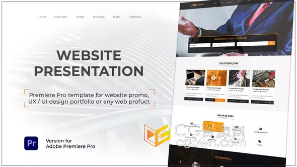 PR模板-简约网页设计网站演示公司官网平台网站介绍