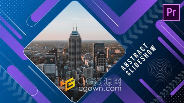 PR模板-抽象形状背景多彩明亮现代商业公司宣传视频动画