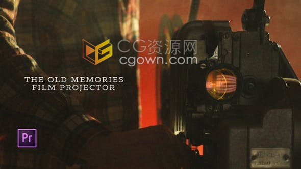 电影院放映机回忆历史复古胶卷幻灯片婚礼相册视频效果制作-PR模板下载