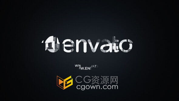 Pemiere模板-数字故障高科技LOGO动画宣传视频片头