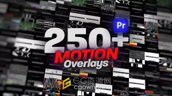 268种故障动画效果运动元素视频滤镜叠加免费下载PR模板