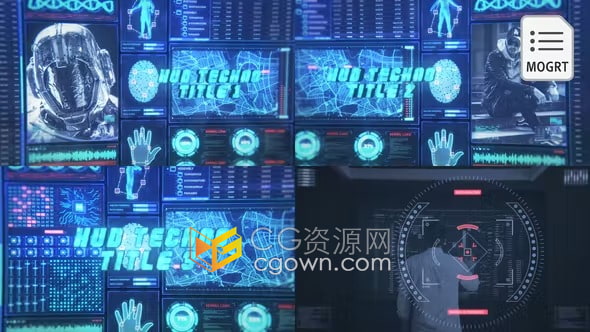 PR模板-科幻平显HUD技术标题HUD Technology Titles