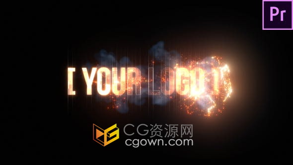 PR模板-爆炸烟雾粒子火花特效LOGO动画视频片头