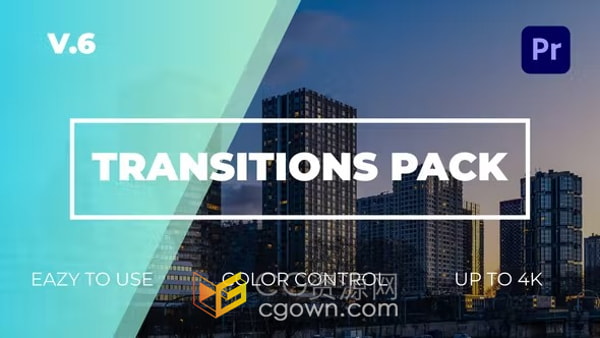 Transitions Pack V.6 16种视频转场过渡动画PR模板