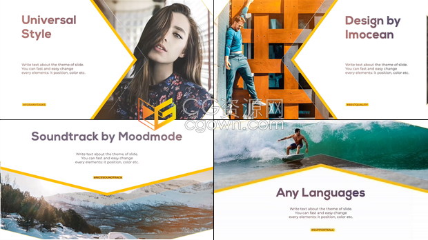 PR模板工程-现代风格干净简单线条分割公司业务演示企业商务风宣传片