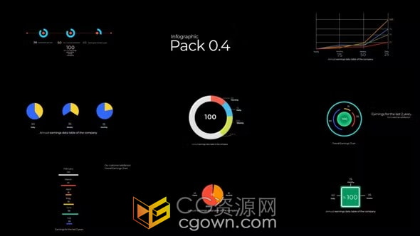 Infographic Pack 8种信息图表动画PR模板