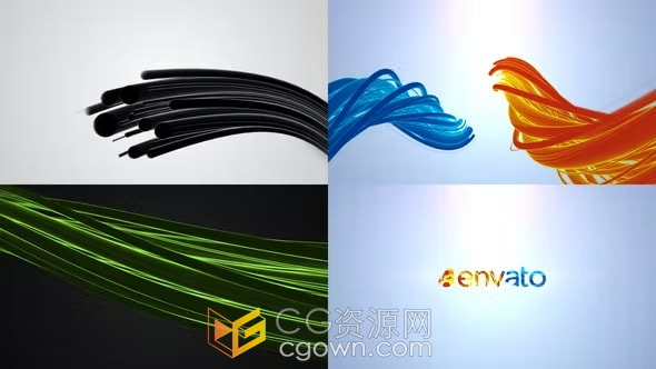 Premiere生长电线图形动画LOGO演绎视频片头PR模板