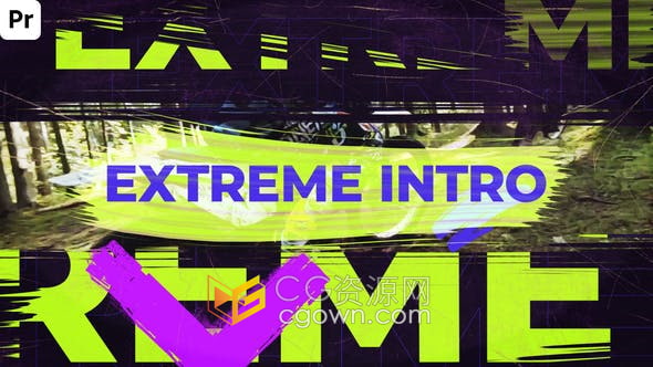 PR模板-极限运动介绍野外自行车,动机摩托车体育比赛宣传片头