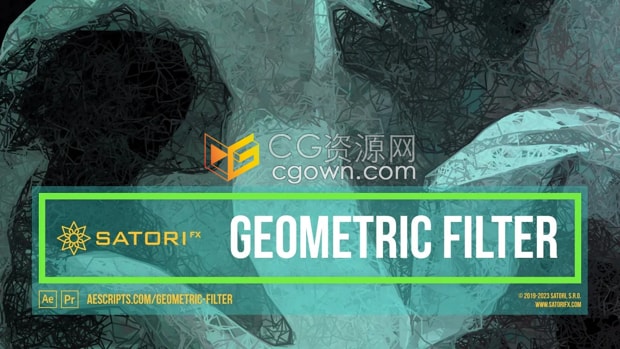 AE/PR插件Geometric Filte v1.2.1生成抽象几何视觉化效果
