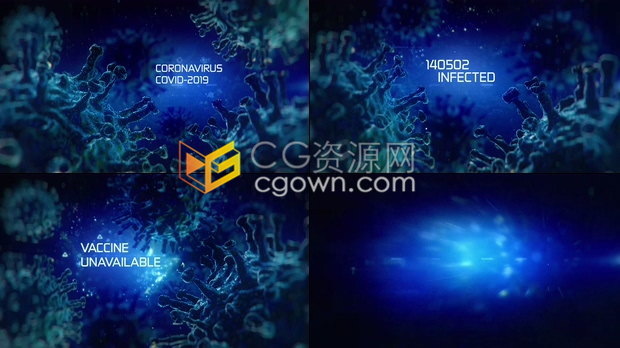 新型冠状病毒简介医学研讨会药物研究流行疾病标题预告片-PR预设