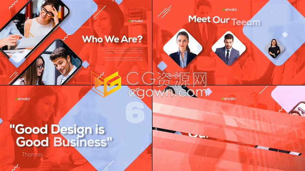 PR预设/AE模板-公司业务启动网络研讨会演示幻灯片商业广告创意企业名片