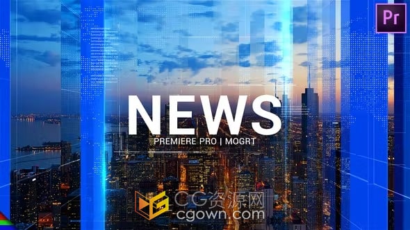 制作新闻媒体宣传片头电视频道设计8组场景PR模板