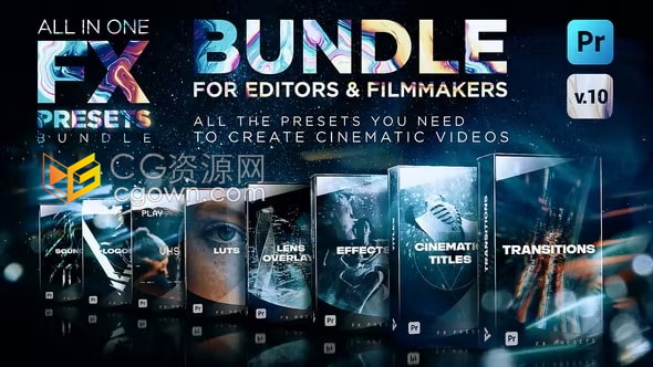 FX Presets V.10 PR模板1500视频转场特效效果调色预设